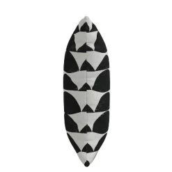 18" X 18" Outdoor Decorative Throw Pillow Halfmoon Black/White - Skyline Furniture