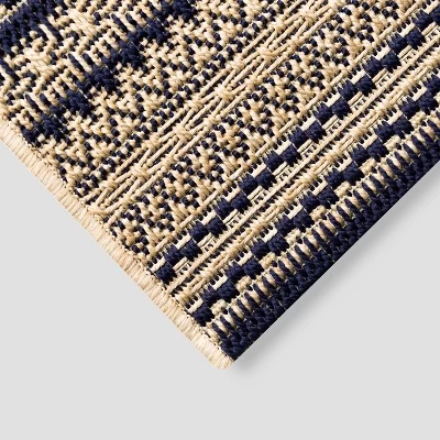 5' X 7' Lake Stripe Outdoor Rug Navy - Threshold™ 3 5' X 7' Lake Stripe Outdoor Rug Navy - Threshold™