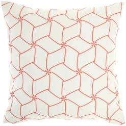 18"x18" Reversible Indoor/Outdoor Jungle And Cubes Pattern Square Throw Pillow - Mina Victory