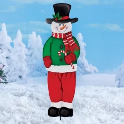 Collections Etc Festive Snowman Stakes