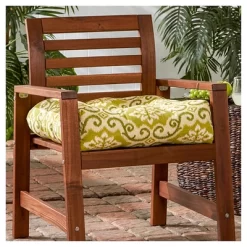 Shoreham Ikat Outdoor Seat Cushion - Kensington Garden