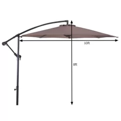 Costway 10' Hanging Umbrella Patio Sun Shade Offset Outdoor Market W/t Cross Base Tan 12 Costway 10' Hanging Umbrella Patio Sun Shade Offset Outdoor Market W/t Cross Base Tan -Outdoor Decoration Store GUEST ee241e8f 25ca 4ada a193 40476e3d7aaf