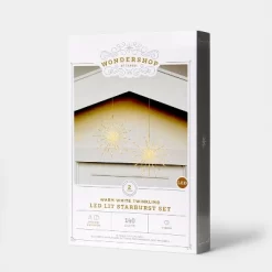 2pk Christmas LED Starburst Novelty Sculpture With 140 Warm White Twinkle Lights - Wondershop™