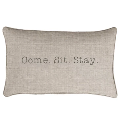 Indoor/Outdoor Come. Sit. Stay. Embroidered Lumbar Throw Pillow - Sorra Home 8 Indoor/Outdoor Come. Sit. Stay. Embroidered Lumbar Throw Pillow - Sorra Home - Image 6
