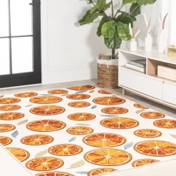 Aranciata Citrus Slice High-Low Indoor/Outdoor Area Rug - JONATHAN Y -Outdoor Decoration Store GUEST eed0a2a5 907a 4817 a9e0 b1b3f990f5fb