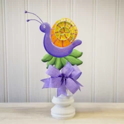 Round Top Collection Snail Stake - One Yard Stake 25.0 Inches - Yard Decoration - S22037 - Metal - Purple