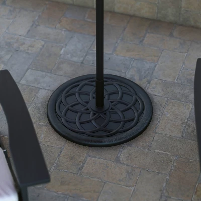 Emma And Oliver Universal Cement Patio Umbrella Base - Weatherproof - 19.25" Diameter 3 Emma And Oliver Universal Cement Patio Umbrella Base - Weatherproof - 19.25" Diameter
