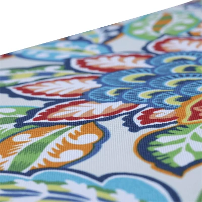 Outdoor/Indoor Loveseat Cushion Copeland Fiesta Blue - Pillow Perfect 4 Outdoor/Indoor Loveseat Cushion Copeland Fiesta Blue - Pillow Perfect - Image 2