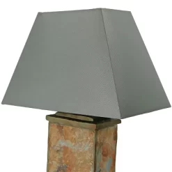 Sunnydaze Decor Sunnydaze Contemporary Natural Slate And Fabric Cream Shade Indoor/Outdoor Weather-Resistant Table Lamp -Outdoor Decoration Store GUEST f0de551b bc41 4bf4 b63c 8dc50bab22ac
