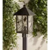 Franklin Iron Works French Garden Rustic Farmhouse Outdoor Post Light Bronze Leaf And Vine Motif 17" Clear Seedy Glass For Exterior Light Barn Deck -Outdoor Decoration Store GUEST f199cdf8 b125 4677 8776 c488096d7b13
