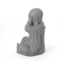 Harrod Outdoor See No Evil Monk Garden Statue - Stone Gray - Christopher Knight Home -Outdoor Decoration Store GUEST f205c63e 9c16 4a62 970d 5df8e44039cd