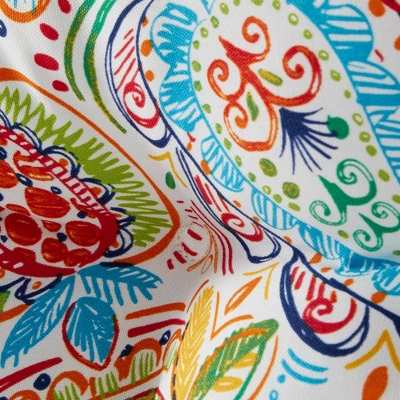 4pk 15" Jamboree Paisley Outdoor Bistro Chair Cushions - Kensington Garden 5 4pk 15" Jamboree Paisley Outdoor Bistro Chair Cushions - Kensington Garden - Image 3