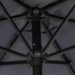 7.5' X 7.5' Bistro Market Patio Umbrella Slate Gray - Island Umbrella -Outdoor Decoration Store GUEST f25c7afb 28bc 43b8 aaaf ab509e1ef14f