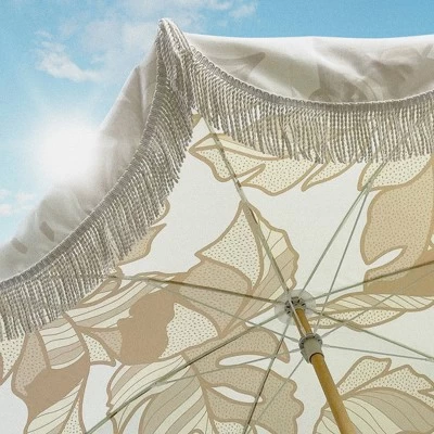 MINNIDIP 7' X 6.5' Beach Umbrella - Rattan Palms 4 MINNIDIP 7' X 6.5' Beach Umbrella - Rattan Palms - Image 2