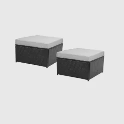 Rolston 2pk Outdoor Replacement Ottoman Cushion - Haven Way -Outdoor Decoration Store GUEST f41659c7 cd25 473d 9448 a72b26df36d4