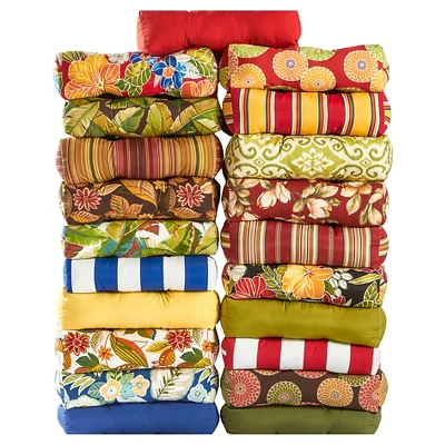 Shoreham Ikat Outdoor Seat Cushion - Kensington Garden 5 Shoreham Ikat Outdoor Seat Cushion - Kensington Garden - Image 3