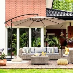 Costway 10FT Patio Offset Hanging Umbrella Easy Tilt Adjustment 8 Ribs Backyard BurgundyBeigeTanBlue 24 Costway 10FT Patio Offset Hanging Umbrella Easy Tilt Adjustment 8 Ribs Backyard BurgundyBeigeTanBlue -Outdoor Decoration Store GUEST f47a142e 2456 4cf5 b136 35cb7d6625c6