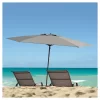 7.5' X 7.5' UV And Wind Resistant Beach/Patio Umbrella Gray - CorLiving -Outdoor Decoration Store GUEST f47b965a 1b0a 49c2 98fd ca3e0f8eaa49