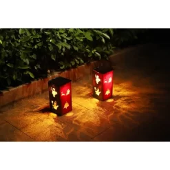 Techko Maid LED Solar 10.8" Portable Christmas Cut Out Decorative Outdoor Lantern Clear -Outdoor Decoration Store GUEST f47e06d1 80ad 4eca a065 c5b679a9ecc7