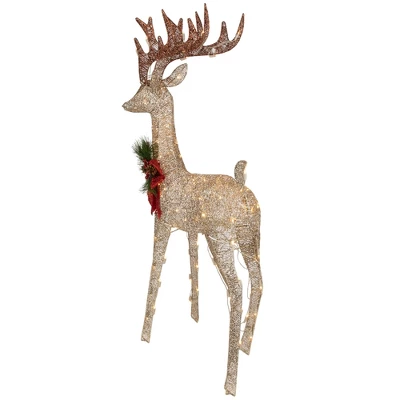 Northlight 48" Pre-Lit LED Champagne Deer Outdoor Christmas Decoration 8 Northlight 48" Pre-Lit LED Champagne Deer Outdoor Christmas Decoration - Image 6