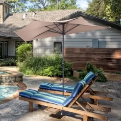 Costway 9Ft Half Round Umbrella Patio Bistro Wall Balcony Door Window Sun Shade -Outdoor Decoration Store GUEST f5df106e ff92 4c4c 9718 1b88247248a3