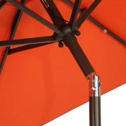 7.5' X 7.5' Solar LED Patio Umbrella Orange - Wellfor 21 7.5' X 7.5' Solar LED Patio Umbrella Orange - Wellfor -Outdoor Decoration Store GUEST f6abb7a8 a725 41c6 b5a8 b565cc016199