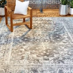 Sofia Ivy 5'3" X 7'2" Outdoor Patio Rug Gray - Nicole Miller 11 Sofia Ivy 5'3" X 7'2" Outdoor Patio Rug Gray - Nicole Miller -Outdoor Decoration Store GUEST f738b76c ff5e 40e6 9266 b9300508a993