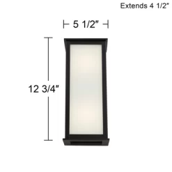 John Timberland Modern Outdoor Wall Light Fixtures Set Of 2 Black 12 3/4" Milky White Glass Panels For Post Exterior Barn Deck -Outdoor Decoration Store GUEST f78cd893 d53e 4157 8fba 63e71e4bf0c6