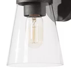 10" Metal/Glass Outdoor Wall Lamp Black/Silver - LNC 12 10" Metal/Glass Outdoor Wall Lamp Black/Silver - LNC -Outdoor Decoration Store GUEST f7a31061 8efa 48c6 8640 123b6bf24ba1