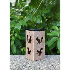 Techko Maid LED Solar 10.8" Portable Squirrel Cut Out Decorative Outdoor Lantern Clear -Outdoor Decoration Store GUEST f8083fcb 2982 476a 9b04 1b83be82c77c