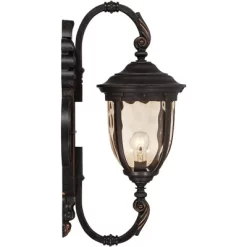 John Timberland Bellagio Vintage Rustic Outdoor Wall Light Fixture Veranda Bronze 26" Amber Hammered Glass For Post Exterior Barn Deck House Porch -Outdoor Decoration Store GUEST f82096dd 66bb 45cc b9cb 36dc5464b5f4