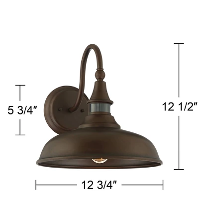 John Timberland Gough Rustic Farmhouse Outdoor Barn Light Fixtures Set Of 2 Bronze Dusk To Dawn Motion Sensor Dark Sky 12 1/2" For Post Exterior Deck 9 John Timberland Gough Rustic Farmhouse Outdoor Barn Light Fixtures Set Of 2 Bronze Dusk To Dawn Motion Sensor Dark Sky 12 1/2" For Post Exterior Deck - Image 7