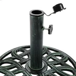 Sunnydaze Decor Sunnydaze Outdoor Heavy-Duty Cast Iron Decorative Design Patio Yard Round Umbrella Base Stand - 17" - Green 8 Sunnydaze Decor Sunnydaze Outdoor Heavy-Duty Cast Iron Decorative Design Patio Yard Round Umbrella Base Stand - 17" - Green -Outdoor Decoration Store GUEST f8a8c943 9fc5 4595 8a57 a5ef59e4c6e5
