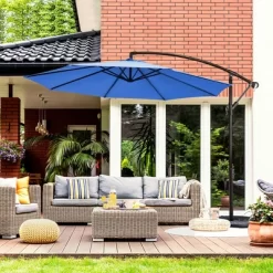 Costway 10FT Patio Offset Hanging Umbrella Easy Tilt Adjustment 8 Ribs Backyard BurgundyBeigeTanBlue 26 Costway 10FT Patio Offset Hanging Umbrella Easy Tilt Adjustment 8 Ribs Backyard BurgundyBeigeTanBlue -Outdoor Decoration Store GUEST f8fb6ad8 f288 41fe a209 b505e6dd593b