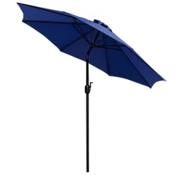 Merrick Lane 9' Round UV Resistant Outdoor Patio Umbrella With Height Lever And 33° Push Button Tilt -Outdoor Decoration Store GUEST fb4e6d9e 9cea 4736 add1 962964c6584d