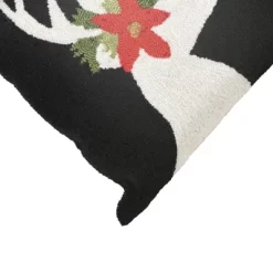 18"x18" Front Porch Reindeer Indoor/Outdoor Square Throw Pillow Black - Liora Manne -Outdoor Decoration Store GUEST fc49ba9e 074b 4d6e af42 9999b07dae18