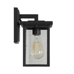 10.5" Metal/Seeded Glass Square Outdoor Wall Light Matte Black - LNC 13 10.5" Metal/Seeded Glass Square Outdoor Wall Light Matte Black - LNC -Outdoor Decoration Store GUEST fd5d6b0a 0643 4c85 bb30 71b2e3926ab7