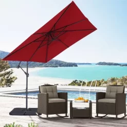 8.2' X 8.2' Square Patio Offset Deck Umbrellas With Cross Base - Wellfor 25 8.2' X 8.2' Square Patio Offset Deck Umbrellas With Cross Base - Wellfor -Outdoor Decoration Store GUEST fe4b003e 6b71 41a0 a1de e89fe00dac03