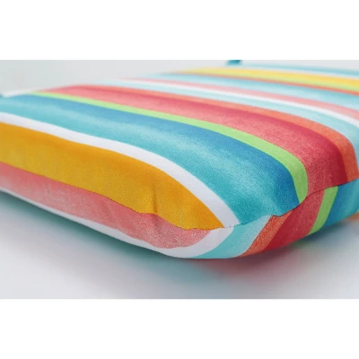 Set Of 2 Outdoor/Indoor Rounded Corners Seat Cushions Dina - Pillow Perfect 3 Set Of 2 Outdoor/Indoor Rounded Corners Seat Cushions Dina - Pillow Perfect