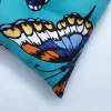 Set Of 2 Butterfly Garden Outdoor/Indoor Tufted Seat Cushions Turquoise - Pillow Perfect -Outdoor Decoration Store GUEST ffa9f0ef cebb 477c 8e9c 914788dbea91